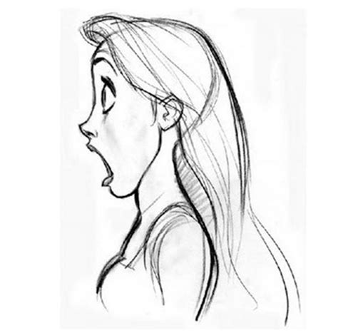 Another Disney Geek | Female face drawing, Face drawing, Side face drawing