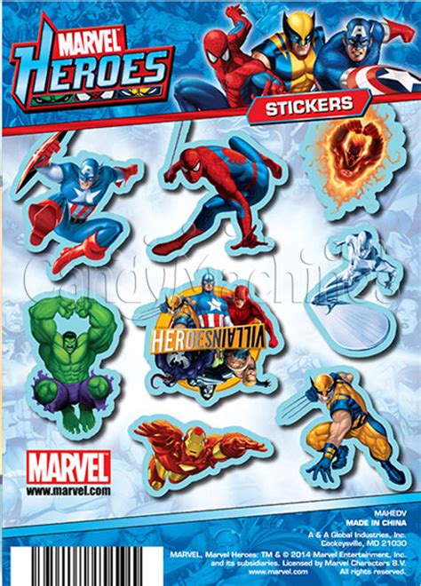 Marvel Heroes Stickers Vending Capsules - CandyMachines.com