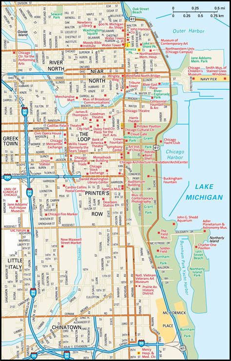 Chicago Map - Guide to Chicago, Illinois