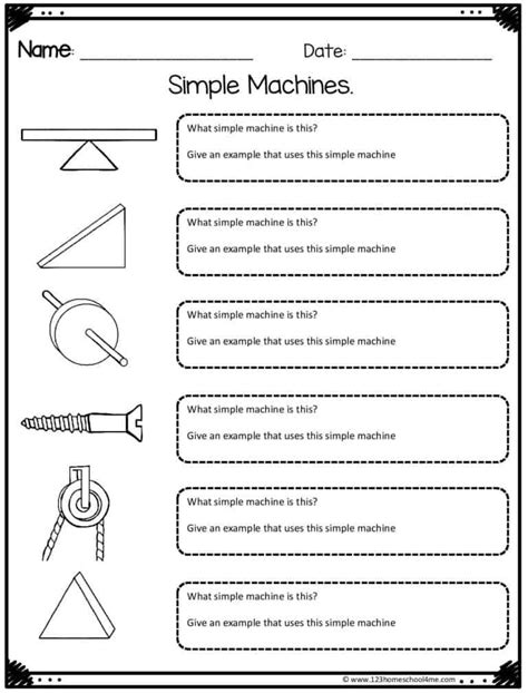 Simple Machines Worksheets | Simple machines, Simple machine projects, Simple machines activities