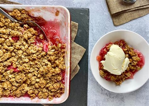 Classic Rhubarb Crisp – Rhubarb Only! With Sweet Oats | Tara Teaspoon