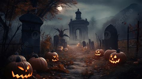 Halloween Wallpaper Background, Cemetery Full Screen Dark Pumpkins, Picture Of Halloween Scenes ...