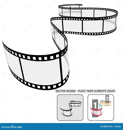 Vector film roll stock vector. Illustration of film, silver - 58807406