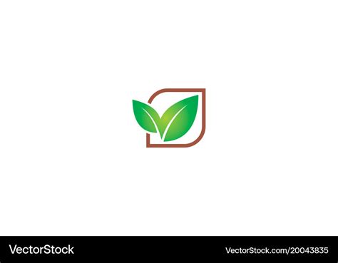 Green leaf organic logo Royalty Free Vector Image