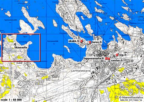 Information resource map of Lappeenranta, Finland