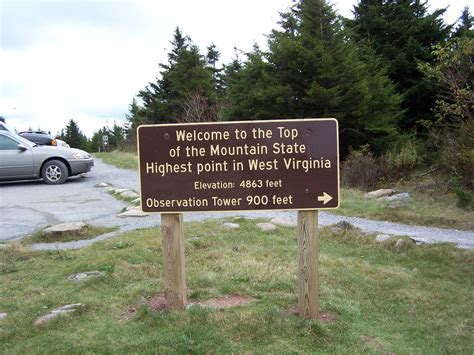 File:Spruce Knob - High Point Sign.jpg - Wikimedia Commons