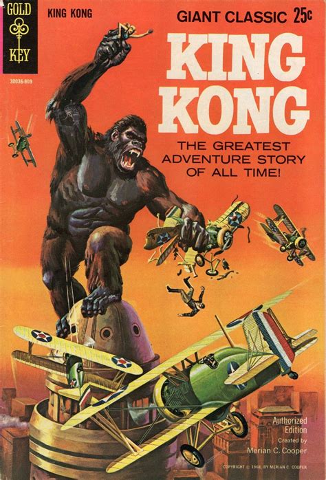 KING KONG comic book; Cover art by George Wilson, 1968 Middle Earth Collectibles Classic Movie ...