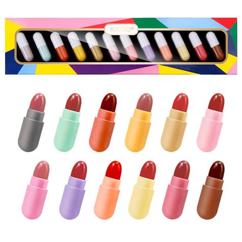KISSIO Lipstick,Lipstick Set 12 Colors for Christmas,Mini Matte ...