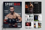 Sport Magazine Layout Design | Creative Market