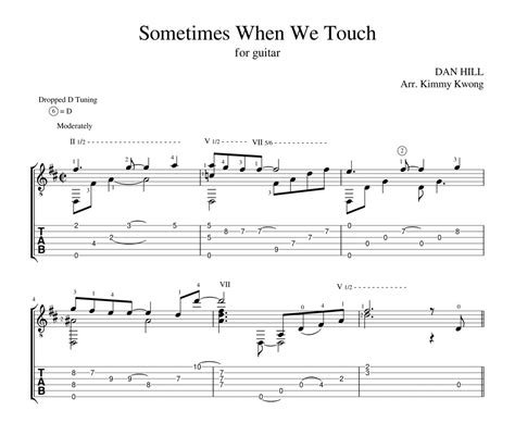 [Sheet+Tab] Sometimes When We Touch - Dan Hill – Kimmy Kwong