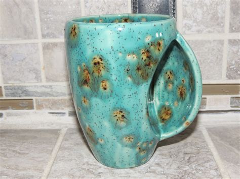 Handmade Ceramic Snuggle Coffee Hand warmer Mug Unique