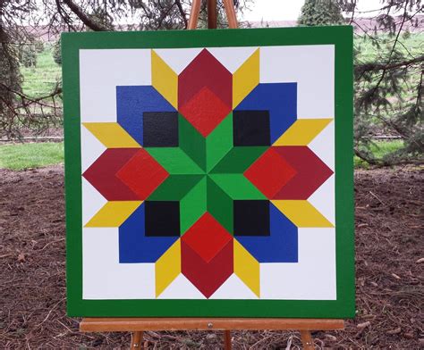 2' x 2' Barn quilt Bold colors Carpenter's | Barn quilt designs, Barn ...