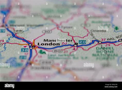 London Kentucky USA shown on a Geography map or road map Stock Photo - Alamy