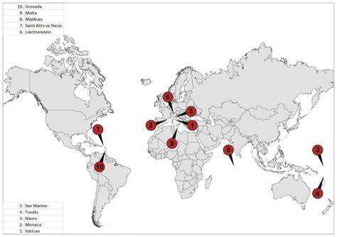 The World's Smallest Countries | Mappr