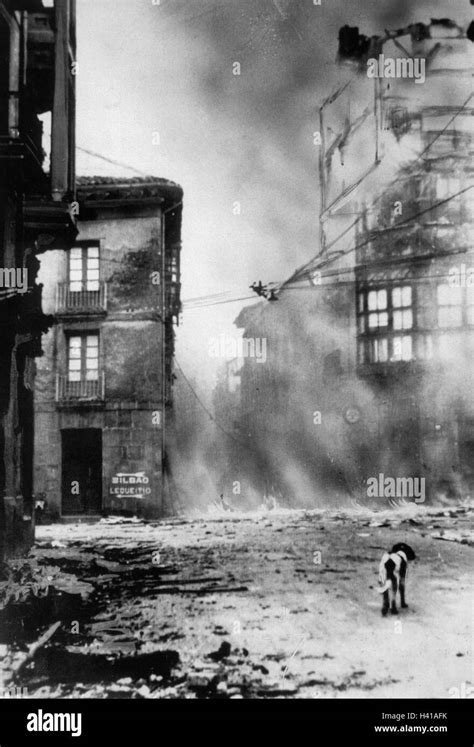 BOMBING OF GUERNICA, Spain, 26 April 1937. The town is 35 km from ...