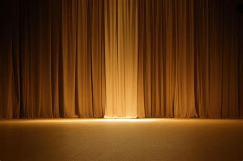 Premium AI Image | Light behind the curtains brown abstract background spotlight