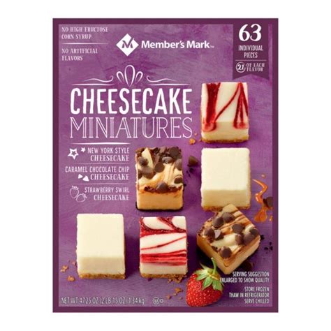 Sam's Club - Member's Mark Cheesecake Miniatures (63 ct.) | Cheesecake, Desserts, Ice cream desserts