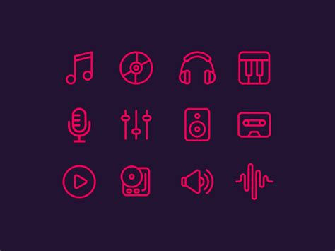 🎵 Music Icons (Freebie) by Ettore Tortora on Dribbble