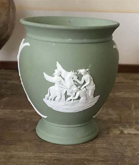 Wedgwood Green Jasperware Small Vase - Etsy