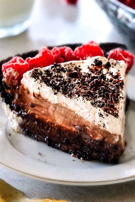 Almost NO BAKE Mud Pie with Oreo Crust - Carlsbad Cravings