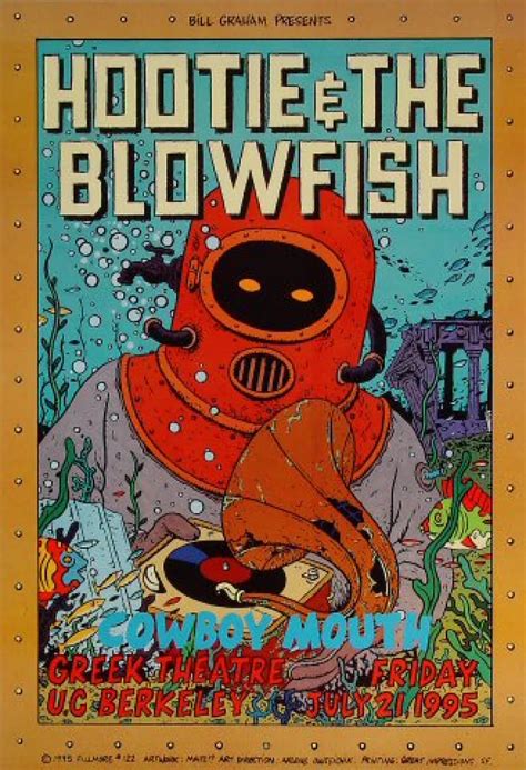 Hootie & the Blowfish Vintage Concert Poster from Greek Theatre, Jul 21, 1995 at Wolfgang's