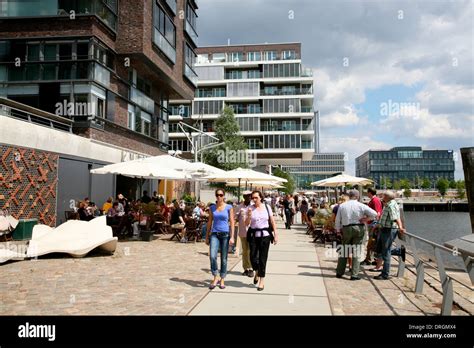 Restaurants at Dalmannkai, Hafencity, Hamburg, Germany, Europe Stock ...