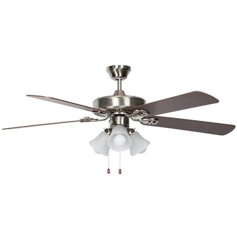 Concord Heritage Home Stainless Steel 52-in LED Indoor Ceiling Fan (5 ...