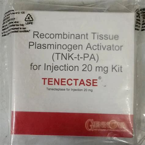 Tenectase Tenecteplase 20 mg Inj, For Hospital, Grade Standard ...