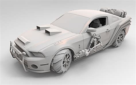 ArtStation - Mustang Concept Car (Madmax Fan Art)