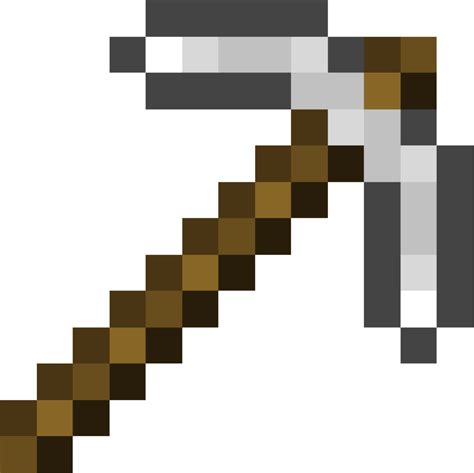 Iron Pickaxe - Printable Minecraft Iron Pickaxe Papercraft Template