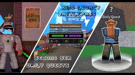 King Legacy Battlepass | Every Second Sea Daily Quest | Position & How ...