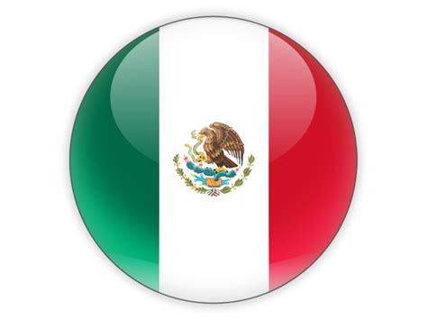 Round icon. Illustration of flag of Mexico