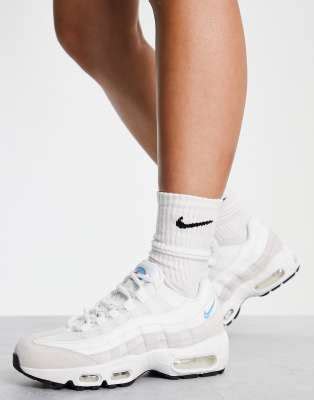 Nike Air Max 95 in white and university blue | ASOS