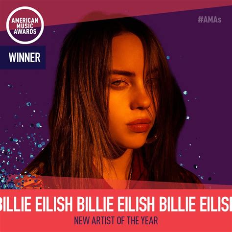 Billie won the new artist of the year awards at the AMAs! : r/billieeilish