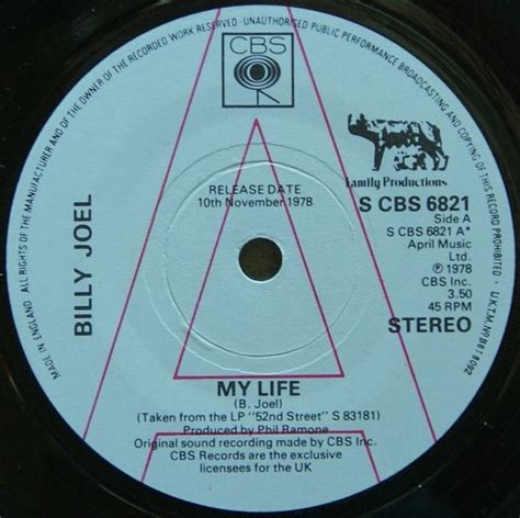 Billy Joel - My Life (1978, Vinyl) | Discogs