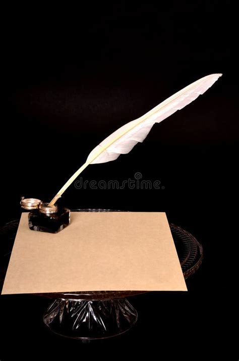 Quill pen and parchment stock photo. Image of paper, feathered - 17117620