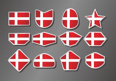 Danish Flag Vector Set 143390 Vector Art at Vecteezy