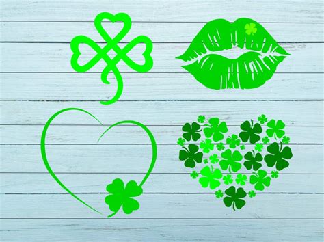 St Patricks Day SVG, Shamrock SVG, Lips Svg, Shamrock Heart Svg ...