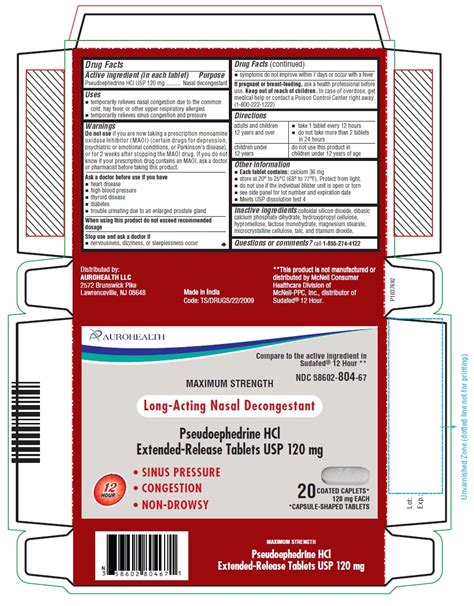 DailyMed - PSEUDOEPHEDRINE HCL tablet, extended release