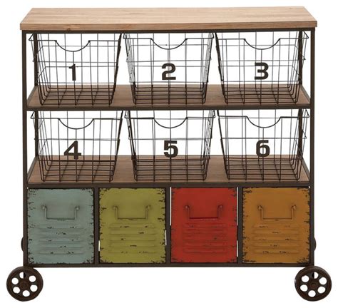 Benzara - Metal Storage Cart & Reviews | Houzz