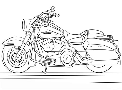 Harley Davidson Road King Coloring Page - Free Printable Coloring Pages ...