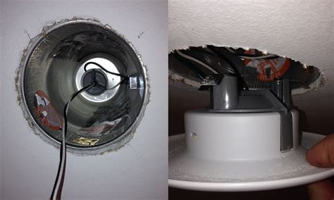 drywall - How do I get my recessed light fixture flush? - Home Improvement Stack Exchange