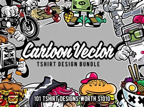 101 Cartoon Vector Tshirt Designs - Buy t-shirt designs