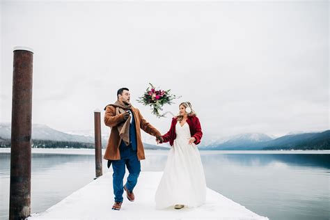 Snowy Lake McDonald Lodge Elopement