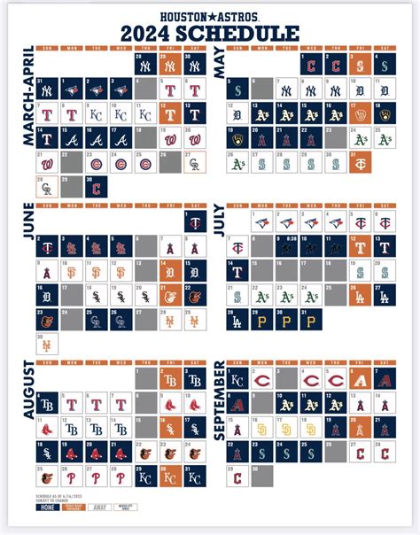 2024 Season Schedule : r/Astros