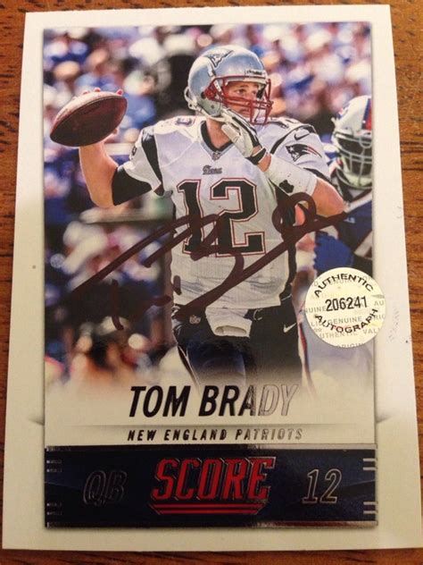 Authentic Tom Brady autograph card New England by RetroGamerBG