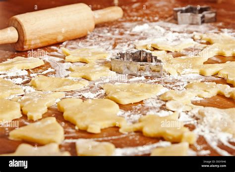 Cookie dough, cut out cookies Stock Photo - Alamy