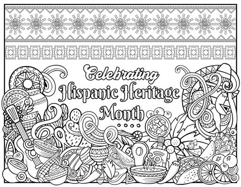 Printable Hispanic Heritage Month coloring page - Download, Print or ...