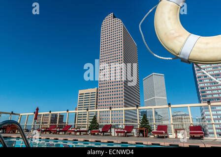 Rooftop swimming pool at the Warwick Denver Hotel. Colorado. USA Stock Photo - Alamy