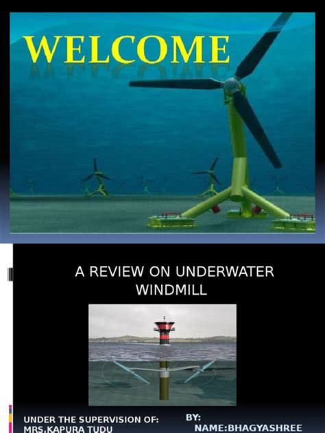 Underwater Windmill | PDF | Turbine | Wind Turbine